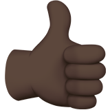 thumbs up: dark skin tone Apple Emoji