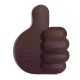thumbs up: dark skin tone Color
