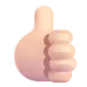 thumbs up: light skin tone Color