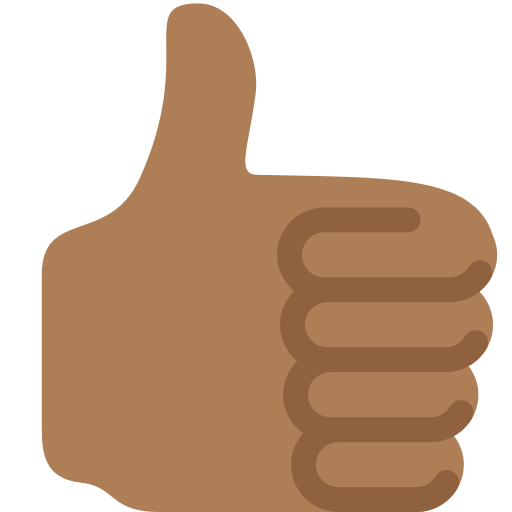 thumbs up: medium-dark skin tone