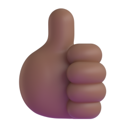 thumbs up: medium-dark skin tone 3D