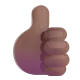 thumbs up: medium-dark skin tone Color