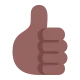 thumbs up: medium-dark skin tone Flat