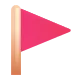Triangular Flag on Post Color