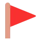 Triangular Flag on Post Flat