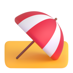 Umbrella on Ground 3D