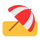 Umbrella on Ground Flat