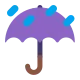 Umbrella with Rain Drops Flat