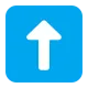 Upwards Black Arrow Flat