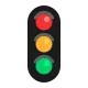 Vertical Traffic Light Flat