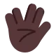 vulcan salute: dark skin tone Flat