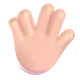 vulcan salute: light skin tone Color