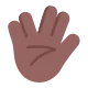 vulcan salute: medium-dark skin tone Flat