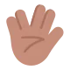 vulcan salute: medium skin tone Flat