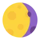 Waning Gibbous Moon Symbol Flat