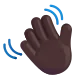 waving hand: dark skin tone Color