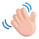 waving hand: light skin tone Color
