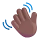 waving hand: medium-dark skin tone Color