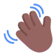 waving hand: medium-dark skin tone Flat