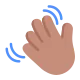 waving hand: medium skin tone Flat
