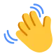 Waving Hand Sign Flat
