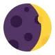 Waxing Crescent Moon Symbol Flat
