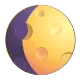 Waxing Gibbous Moon Symbol Color