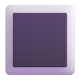 White Square Button 3D
