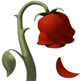 Wilted Flower Apple Emoji
