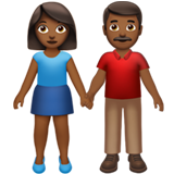 Woman And Man Holding Hands Medium Dark Skin Tone Apple Emoji