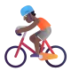 woman biking: medium-dark skin tone Color