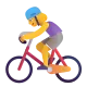 Woman Biking Color