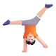 woman cartwheeling: light skin tone Color