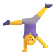 Woman Cartwheeling Color