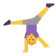 Woman Cartwheeling Flat