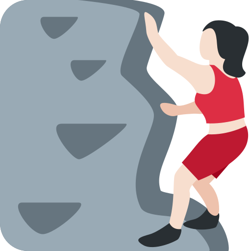 Woman Climbing Light Skin Tone