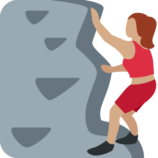 Woman Climbing Medium Skin Tone