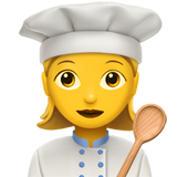 Woman Cook Apple Emoji