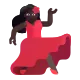 woman dancing: dark skin tone Color