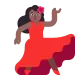 woman dancing: medium-dark skin tone Flat