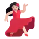 woman dancing: medium-light skin tone Color