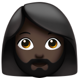 Woman Dark Skin Tone Beard