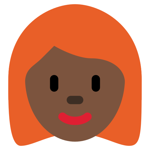 Woman Dark Skin Tone Red Hair