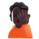 woman facepalming: dark skin tone Color