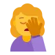 Woman Facepalming Flat