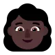 woman factory worker: dark skin tone Flat