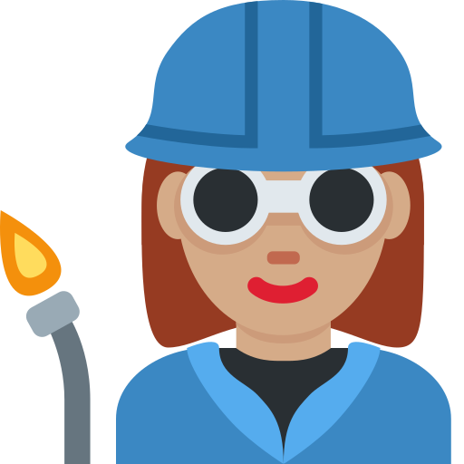 woman factory worker: medium skin tone