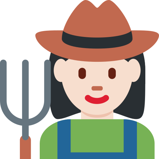 woman farmer: light skin tone