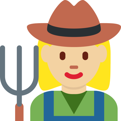 woman farmer: medium-light skin tone