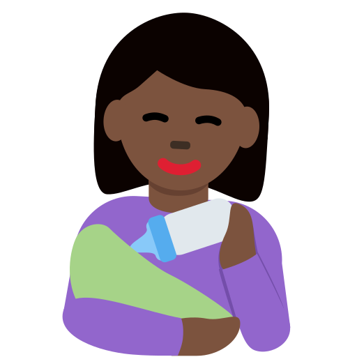 Woman Feeding Baby Dark Skin Tone